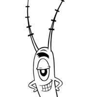 Desenho de Plankton Sheldon para colorir