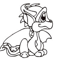 Desenho de Bebê dragão para colorir