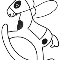 Desenho de Cavalinho de pau para colorir