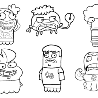Desenho de Personagens de Adolepeixes para colorir