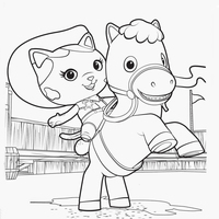 Desenho de Callie e Sparky para colorir