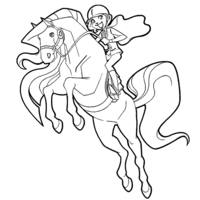 Desenho de Cavalo empinando para colorir