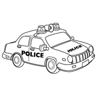 Desenho de Carro de polícia para colorir