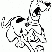 Desenho de Cachorro assustado para colorir
