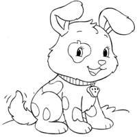 Desenho de Cachorro feliz para colorir