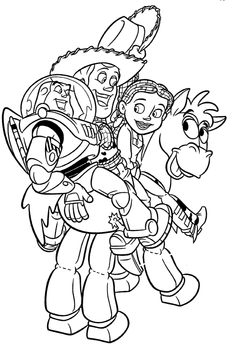 Desenho de Woody salvando amigos para colorir - Tudodesenhos