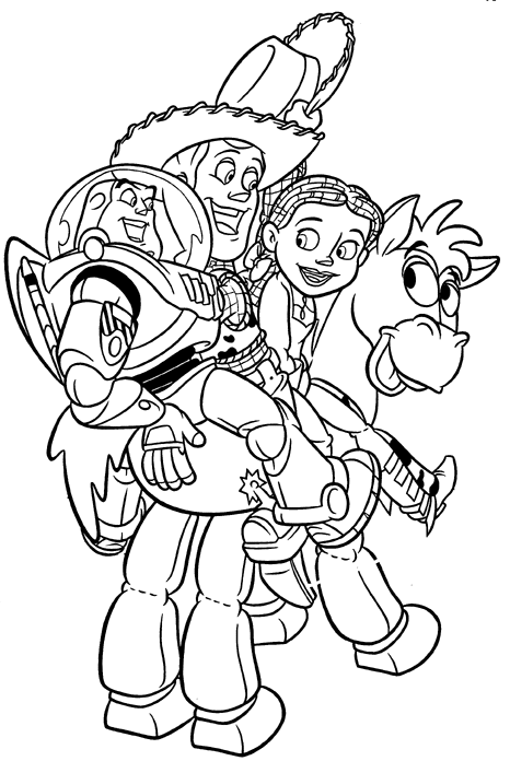 Desenho De Woody Salvando Amigos Para Colorir Tudodesenhos