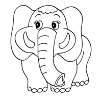 Desenho de Elefanta para colorir