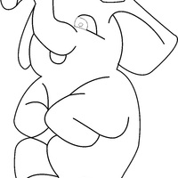 Desenho de Elefante fofinho para colorir