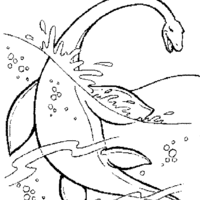 Desenho de Dinossauro aquático para colorir