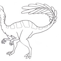 Desenho de Oviraptor para colorir