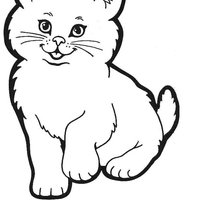 Desenho de Gato fofo para colorir