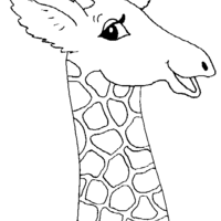 Desenho de Girafa bonita para colorir