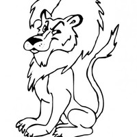 Desenho de Leão elegante para colorir
