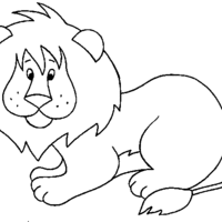 Desenho de Leão pequeno para colorir