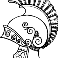 Desenho de Capacete romano para colorir