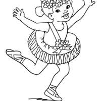 Desenho de Roupa de bailarina para colorir