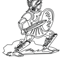 Desenho de Soldado romano para colorir