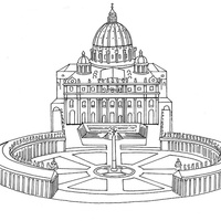 Desenho de Vaticano para colorir