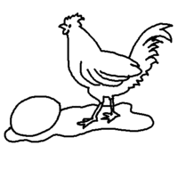 Desenho de Ovo de galinha para colorir