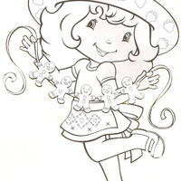 Desenho de Moranguinho princesa para colorir