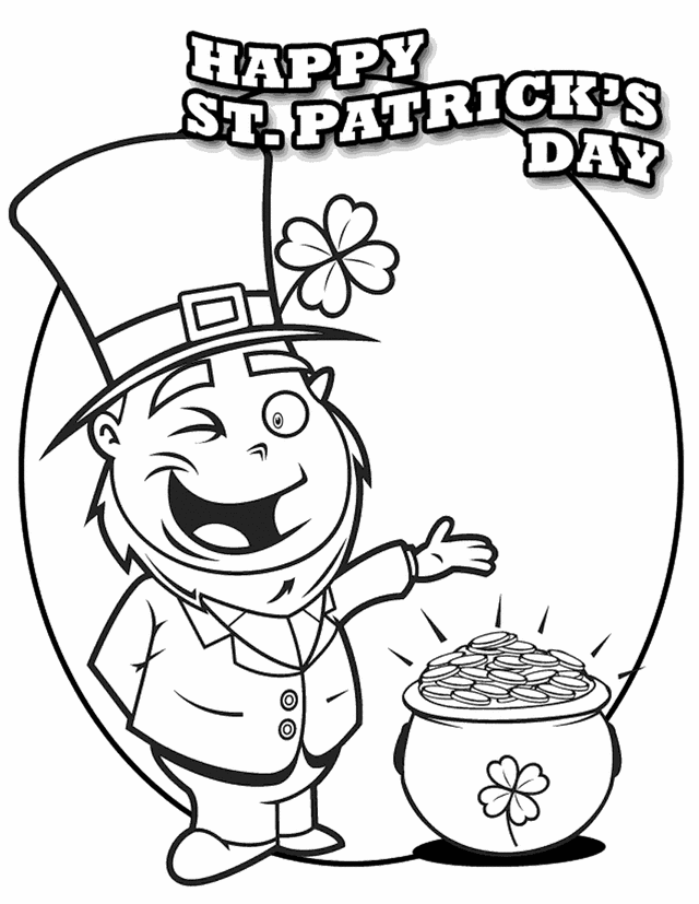 Desenho De S o Patr cio E Pote De Ouro Para Colorir Tudodesenhos Desenho De S o Patr cio E Pote De Ouro Para Colorir Tudodesenhos