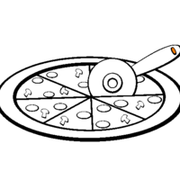 Desenho de Cortador de pizza para colorir
