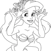 Desenho de Coroa da Ariel para colorir