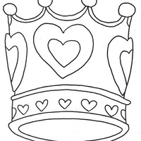 Desenho de Coroa de rainha para colorir