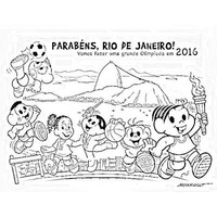 Desenho de Rio 2016 Turma da Monica para colorir