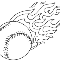 Desenho de Bola de basebol para colorir