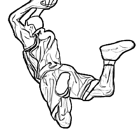 Desenho de Jogador de basquete da NBA para colorir