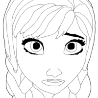Desenho de Máscara de Anna Frozen para colorir