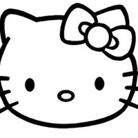 Desenho de Máscara da Hello Kitty para colorir