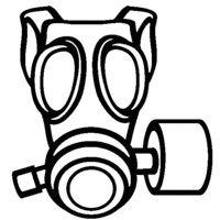 Desenho de Máscara de gás para colorir
