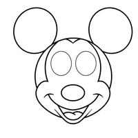 Desenho de Máscara do Mickey Mouse para colorir