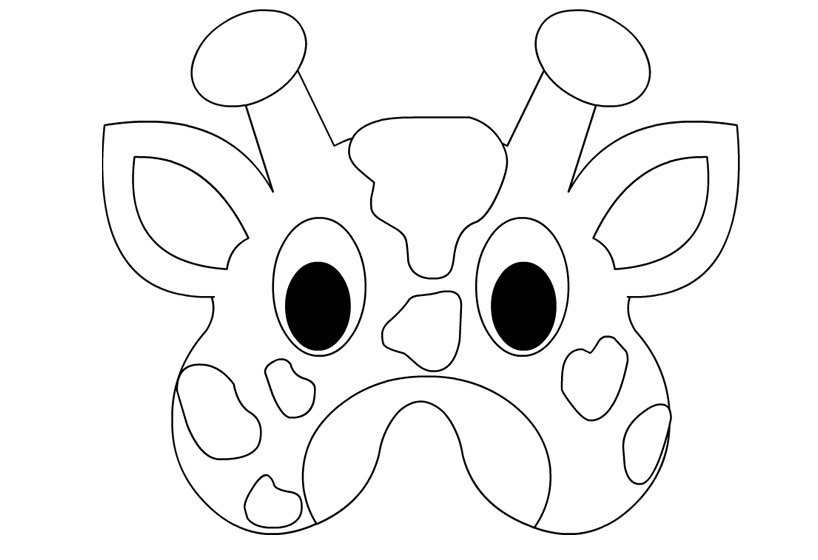 Desenho de m scara de girafinha para colorir tudodesenhos for Maschere di animali di carnevale da colorare