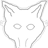 Desenho de Máscara de lobo mau para colorir