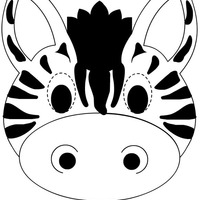 Desenho de Máscara de zebra para colorir