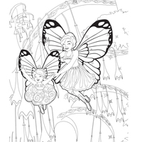 Desenho de Fadinhas do reino das fadas para colorir