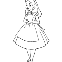 Desenho de Alice para colorir