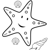 Desenho de Estrela-do-mar bonita para colorir