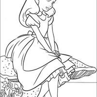Desenho de Alice de Disney para colorir