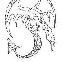 Desenho de Fênix da mitologia grega para colorir