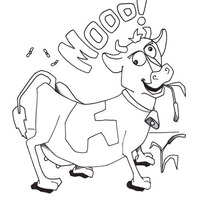 Desenho de Vaca louca para colorir