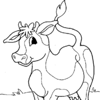 Desenho de Vaca malhada para colorir