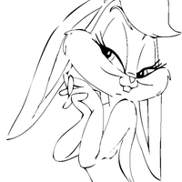 Desenho de Lola Bunny apaixonada para colorir