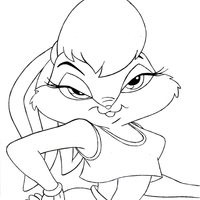 Desenho de Lola Bunny namorada do Pernalonga para colorir