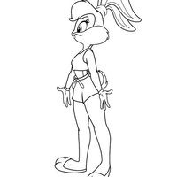 Desenho de Lola Bunny para colorir