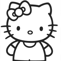 Desenho de Hello Kitty boneca para colorir